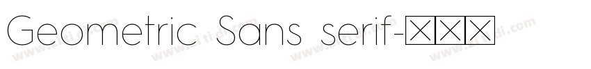 Geometric Sans serif字体转换